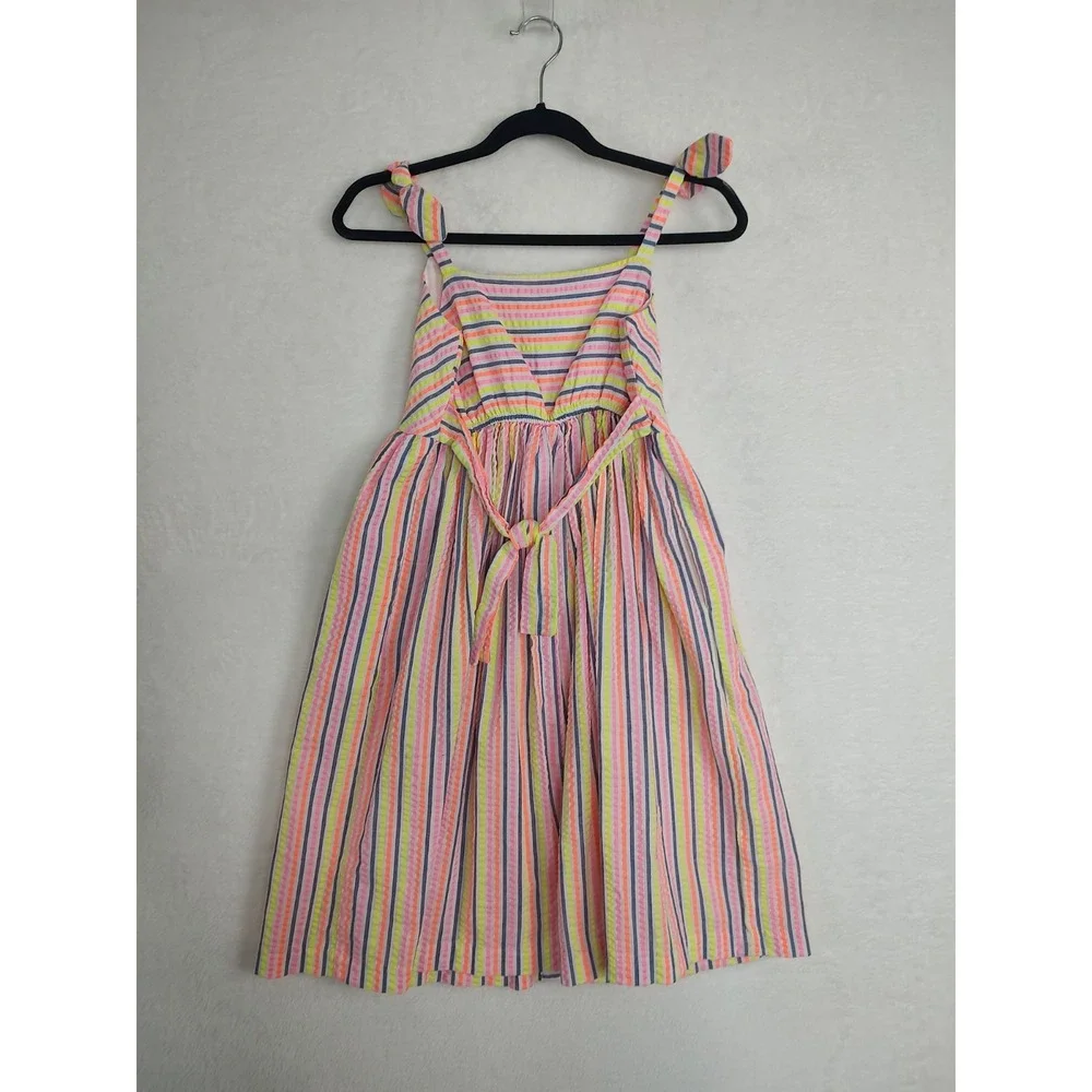 bonnie jean girls dress Size 6 Rainbow‎ Stripe Summer Sleeveless  Dress